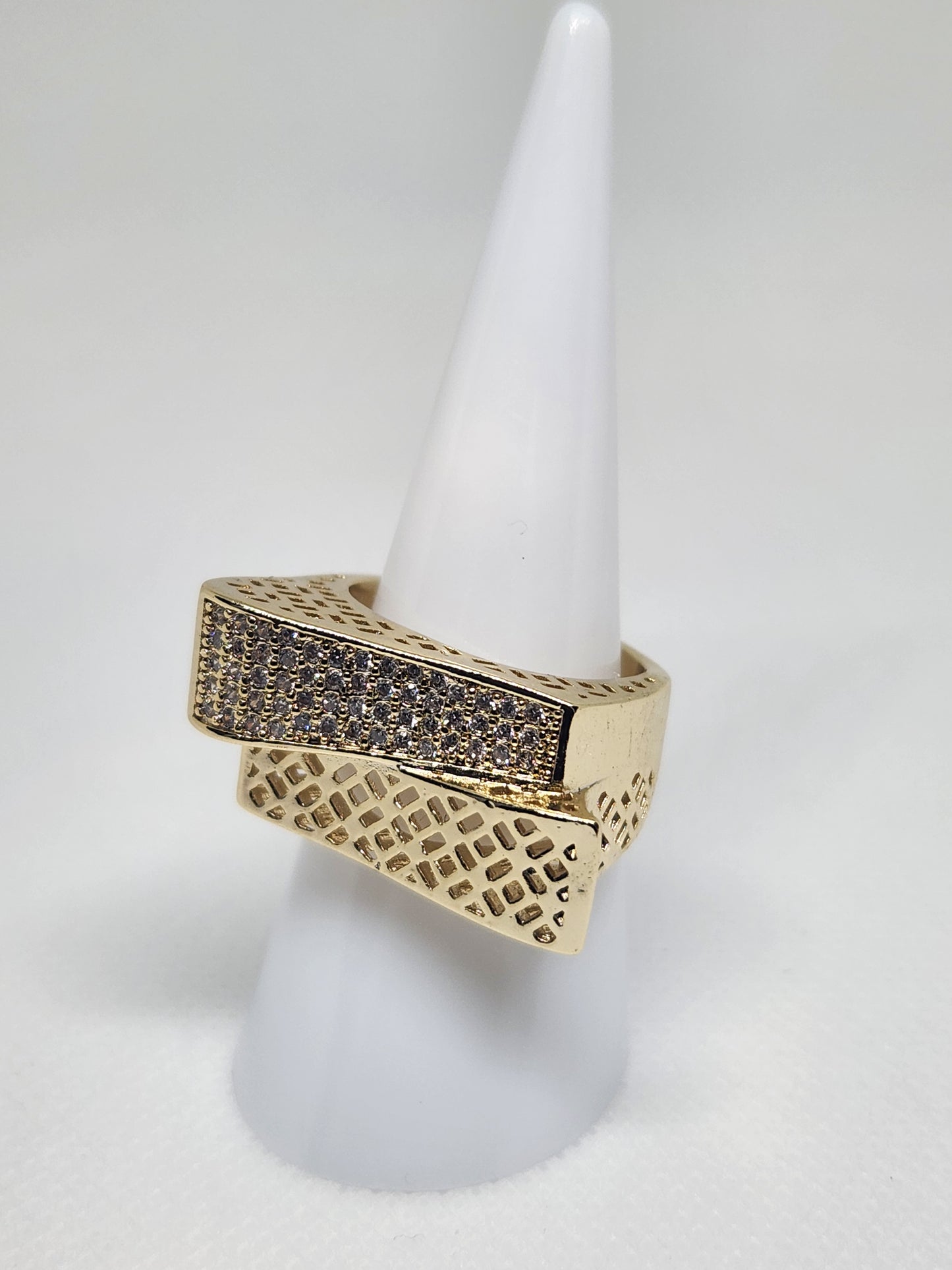 Anillo grande diseño cuadrado