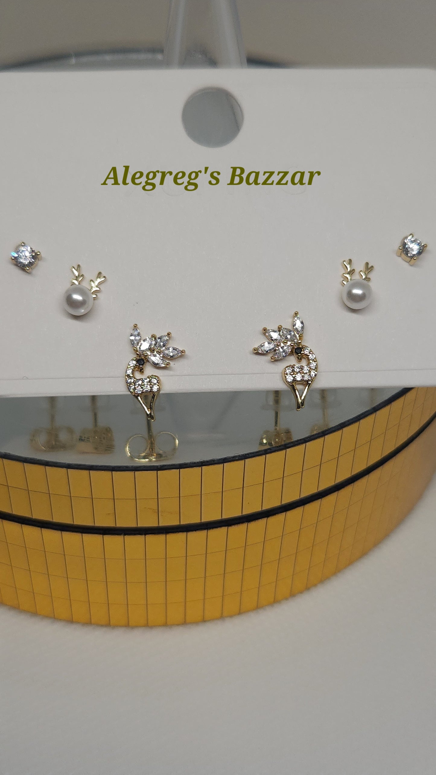 Set de tres pares de aretes diseño numero 2