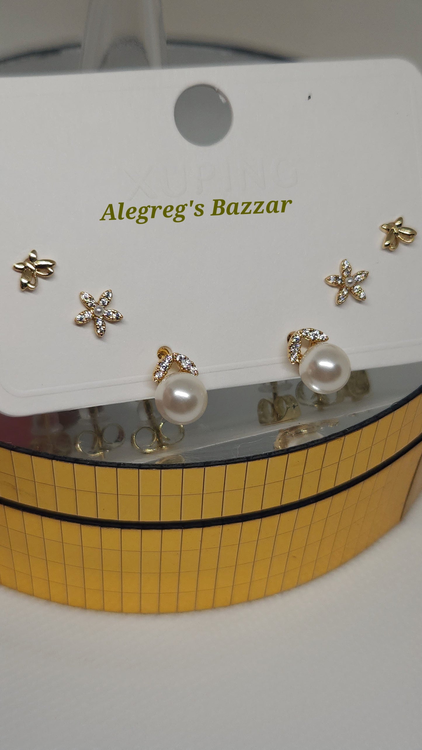 Set numero 2 de tres pares aretes pequeños