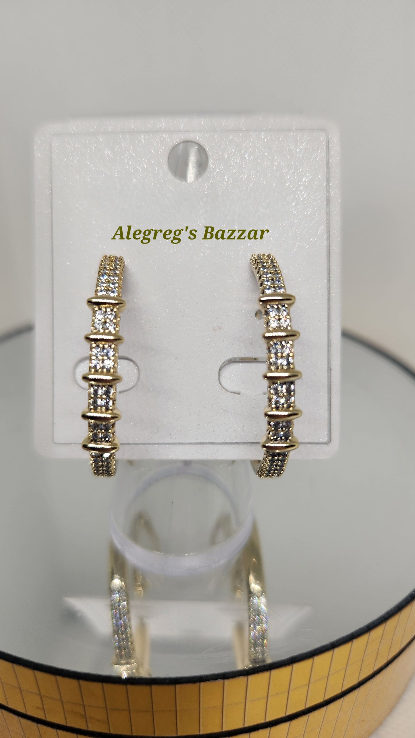 Argollas medianas con zirconias