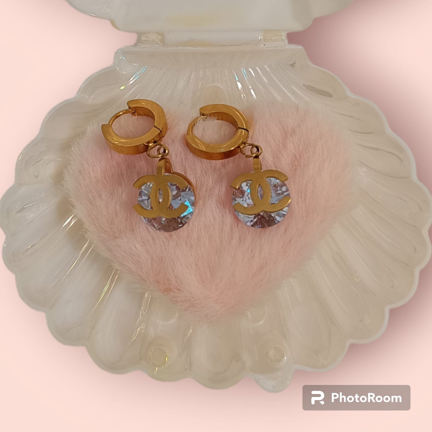 Aretes estilo CC con zirconia