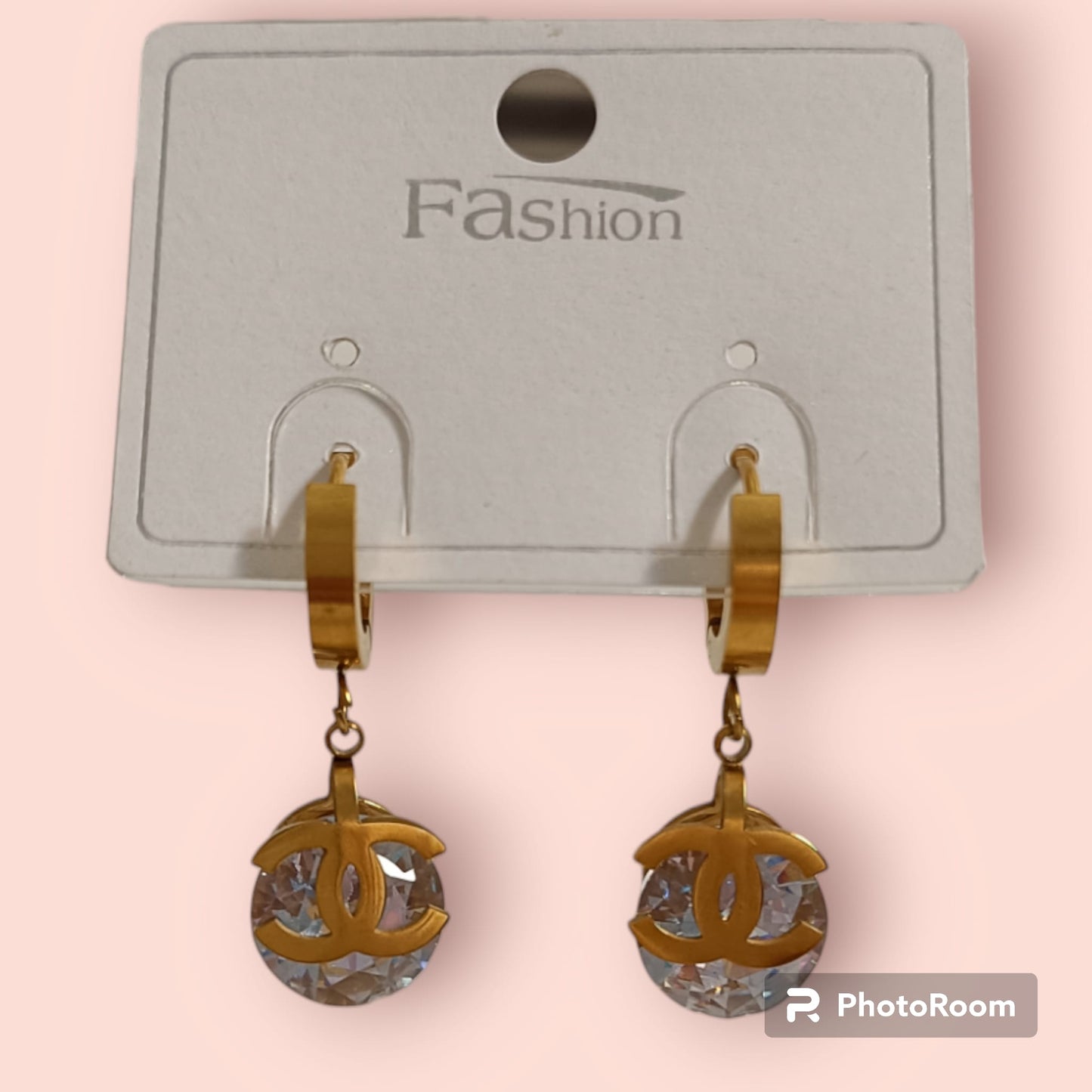 Aretes estilo CC con zirconia