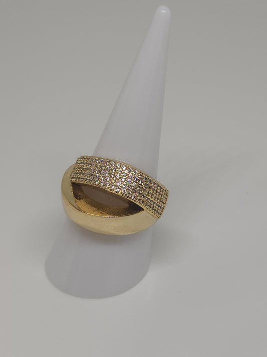 Anillo Grueso con zirconias blancas