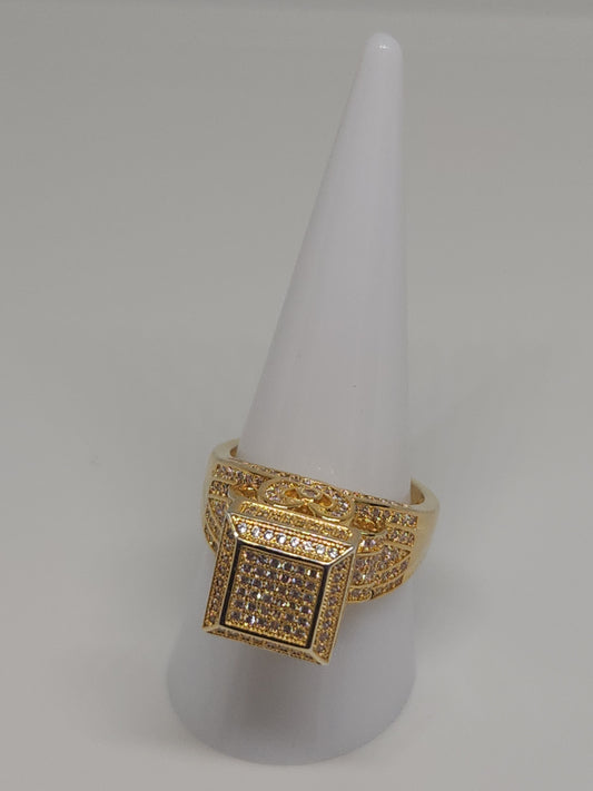 Anillo de princesa estilo cuadrado