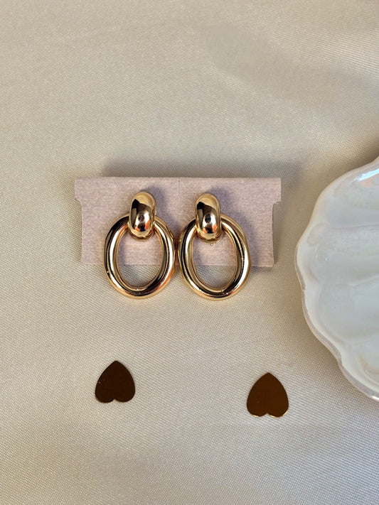 Aretes plain para chicas con argolla