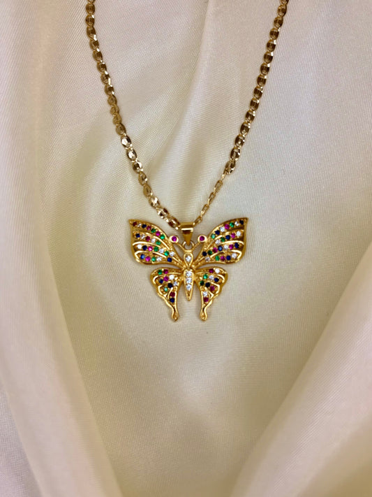 Cadena con colgantes de mariposas medianas