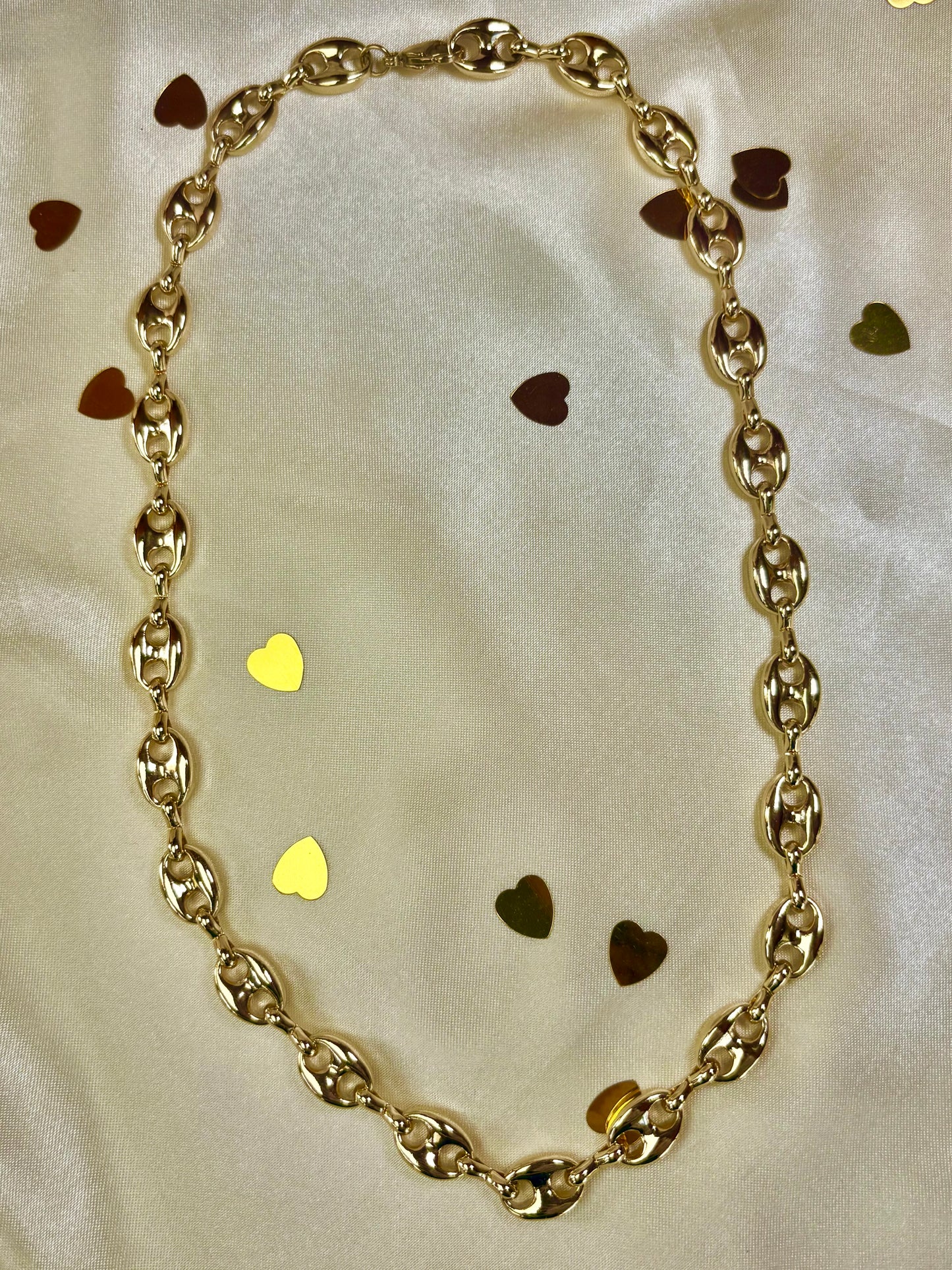 Cadena chonky en color silver y gold