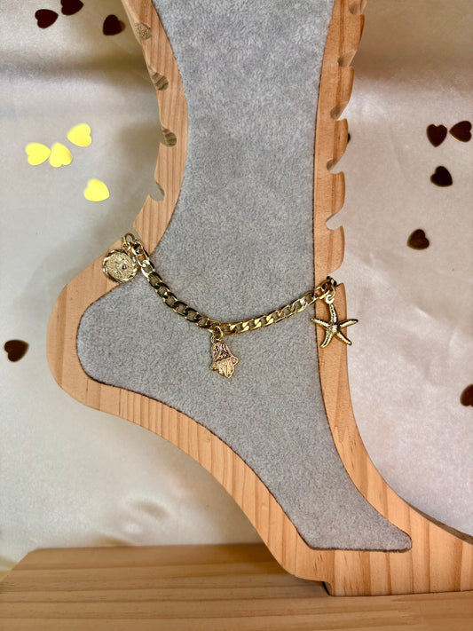 Tobilleras con colgantes