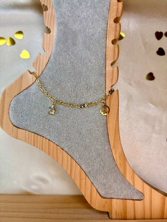 Tobillera simple con colgantes