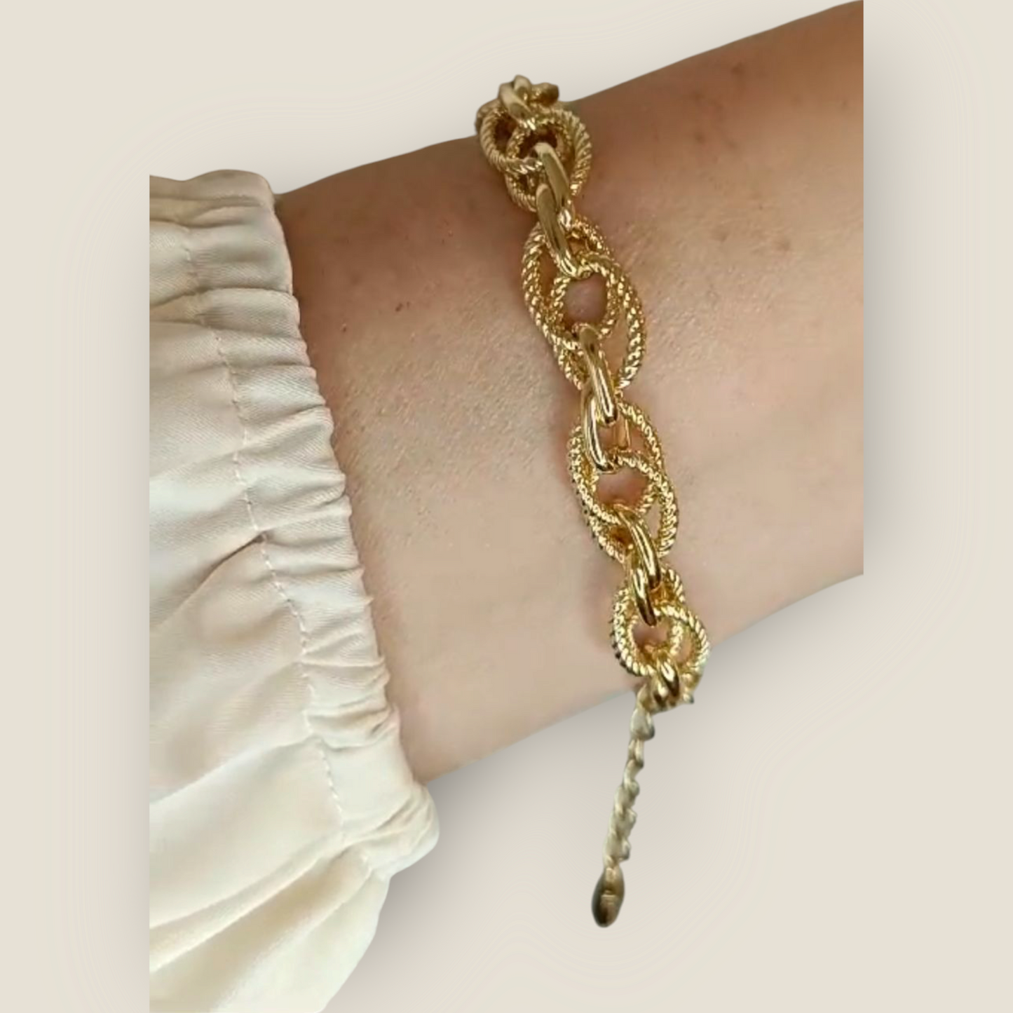 Pulseras trenzada con aros